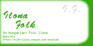 ilona folk business card